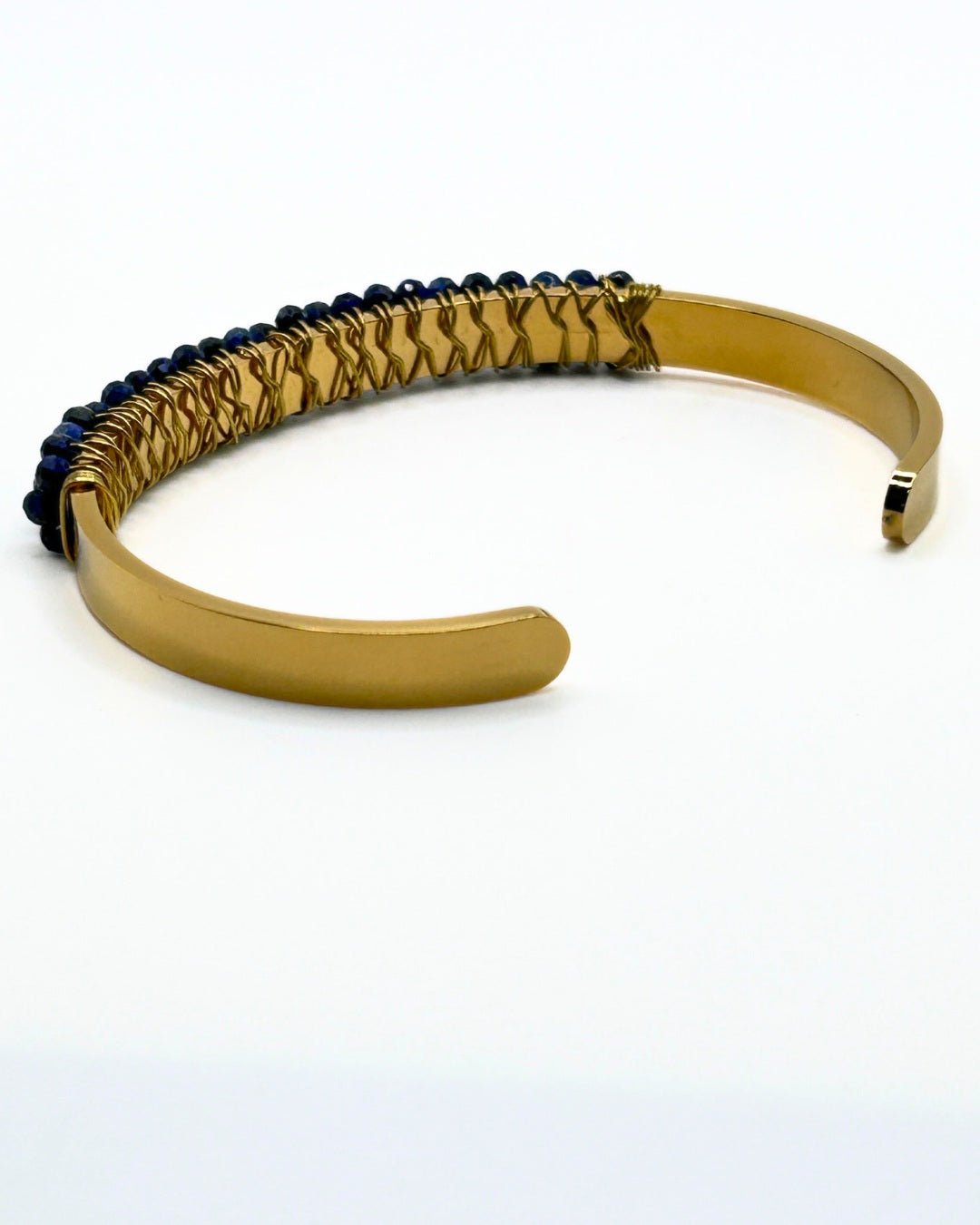 Lapis Lazuli Wrapped Cuff Bracelet - T. Randall Jewelry