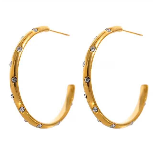 Sculpted Glow Hoop Earrings