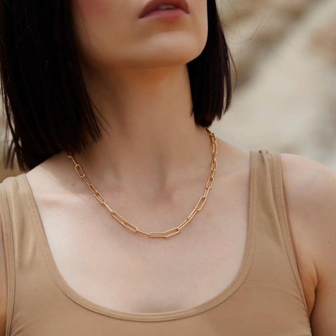 Paperclip Link Layering Chain Necklace - T. Randall Jewelry