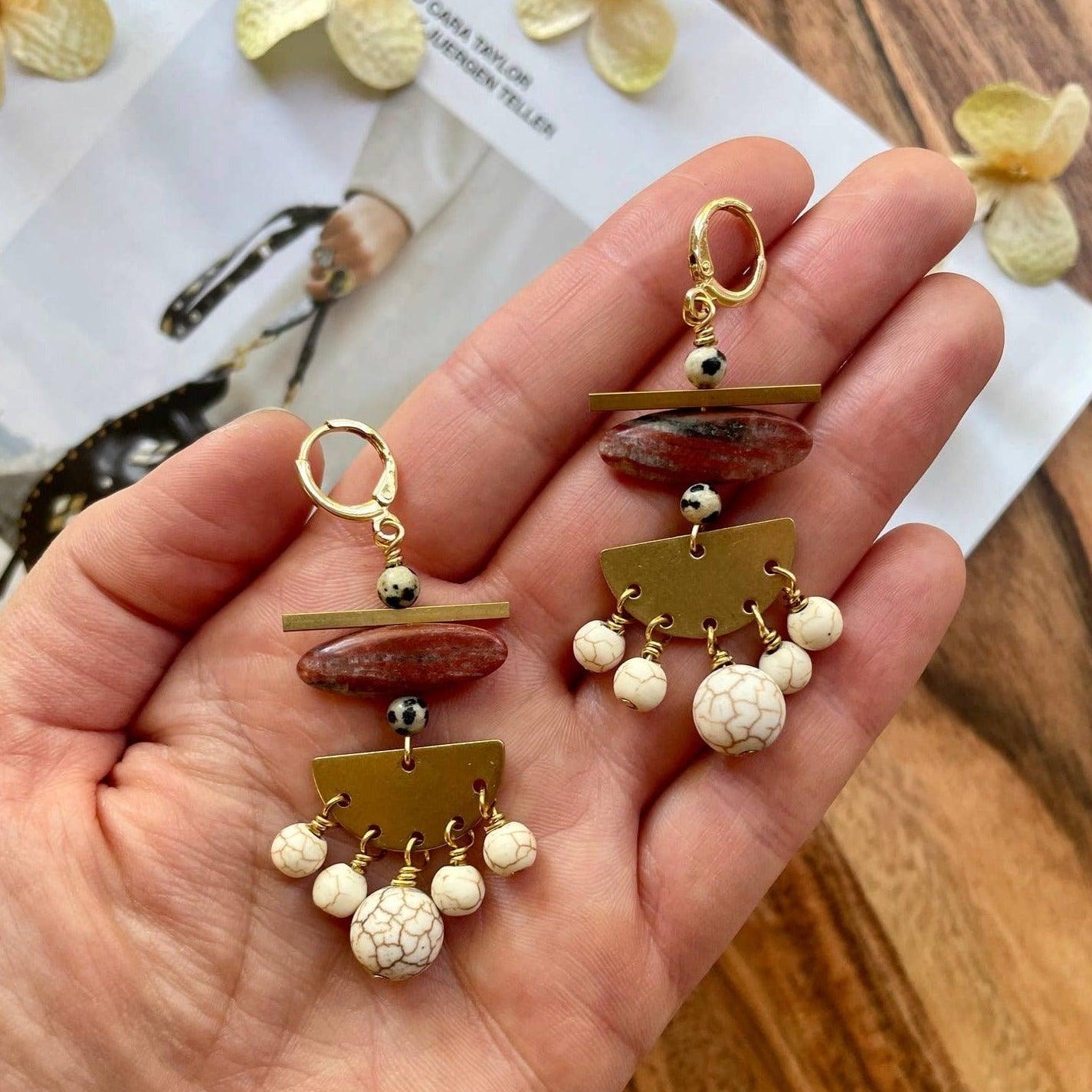 The Calfuray Jasper Statement Earrings - T. Randall Jewelry