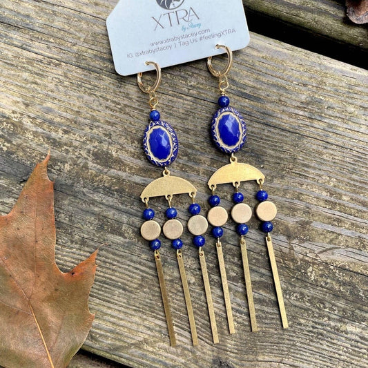 The Emelina Lapis Earring - T. Randall Jewelry